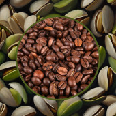 Decaf Pistachio Coffee Kafeinsiz Antep Fıstığı Aromalı Çekirdek Kahve 200 Gr - 2
