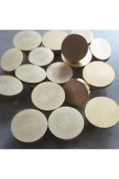 Mührü Mumu Damga 25 mm Yuvarlak Kumlu Boş Pirinç Kafa + Ahşap Sap R5799K25 thumbnail 2