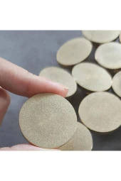 Mühürcüm Mühür Mumu Damga 25 mm Yuvarlak Kumlu Boş Pirinç Kafa + Ahşap Sap R5799KU25 thumbnail 2