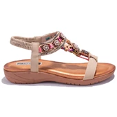 Dagoster DZA07-7416782CN Bej Günlük Ortopedik Kadın sandalet - 2