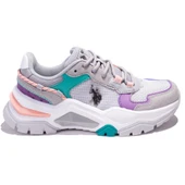 U.s Polo Assn VıncentCN Gri Lila Ortopedik Günlük Kadın Spor Ayakkabı - 2