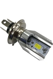 H4 Ba20d Dc 12v 6500k Cob Led Motosiklet Beyaz Işın Far Ampul thumbnail 1