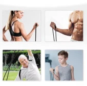 Vücut Geliştirmek İçin Pilates Jimnastik Egzersiz Yoga Bant Direnç Lastiği thumbnail 1