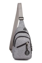 Kulaklık Çıkışlı Tek Kol Göğüs Çantası Günlük Mini Sırt Çanta - 2