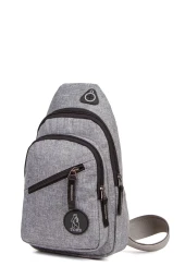 Kulaklık Çıkışlı Tek Kol Göğüs Çantası Günlük Mini Sırt Çanta - 3