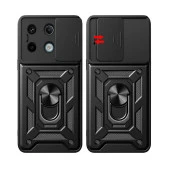 Xiaomi Redmi Note 13 Pro 5G Kılıf Sürgülü Yüzüklü Zırh Standlı Kapak - 8