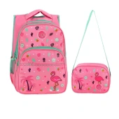 yarasa askılı 3 bölmeli ilk okul çantası su geçirmez full astarlı tam ortopedik + beslenme çantası thumbnail 1