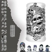 Güllü Kurukafa Boyunluk Bere Bandana Maske Bone Toka Saçbandı - 1