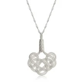 Gümüş Kazaziye Örgü Kadın Kolye thumbnail 1