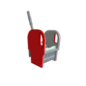 Çift Kovalı Krom Temizlik Arabası Paspas Arabası + Islak Mop Seti - 2