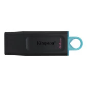 Kingston DTX-64GB 64GB USB3.2 Gen 1 DataTraveler Exodia (Black + Teal) Flash Bellek thumbnail 1