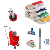 Tek Kovalı Krom Temizlik Arabası Ve Paspas Arabası Temizlik Seti Plastik + Islak Mop Seti. - 1