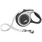 Flexi new comfort l boy şerit tasma large 5 metre otomatik şeritli köpek uzatma max 50kg siyah flexi - 1