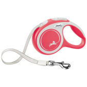 Flexi new comfort l boy şerit tasma large 5 metre otomatik şeritli köpek uzatma max 50kg kırmızı flexi - 1