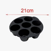 Silikon Çok Amaçlı Airfryer Muffin Cupcake Kek ve Çörek 7 Gözlü Pişirme Kalıbı - 5
