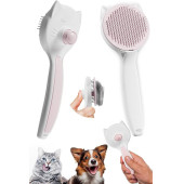 Kedi Köpek Otomatik Temizlenen Tuşlu Tüy Toplayıcı Tarak Basmalı Kedi Köpek Fırçası - 1