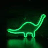 Dinazor Neon Led Işıklı Masa Lambası Dekoratif Aydınlatma Gece Lambası - 3