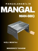 Katlanabilir Mangal - Portatif Katlanabilir Kamp ve Piknik Mangalı 1 MM Kalınlık - 4
