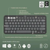 Logitech K380s Pebble Keys 2 Çoklu Cihaz Özellikli Bluetooth Türkçe Q Klavye - Siyah - 4