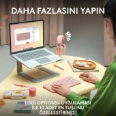 Logitech K380s Pebble Keys 2 Çoklu Cihaz Özellikli Bluetooth Türkçe Q Klavye - Siyah - 5