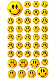 Sticker Kabartmalı Stiker Defter Planlayıcı Etiket (HQ003)-17x9 cm- Sarı Emoji thumbnail 2