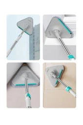 SMARTER AQUA MASTER + ÜÇGEN APARAT TEMİZ & KİRLİ SUYU AYIRMA ÖZELLİĞİ OTOMATİK TEMİZLİK SETİ MOP PASPAS CAM VE KÖŞE İÇİN - 4