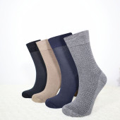 Erkek Bambu Çorap Burun Dikişsiz Soft Yıkamalı Parfümlü Uzun Erkek Çorap - 4