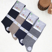 Erkek Bambu Çorap Burun Dikişsiz Soft Yıkamalı Parfümlü Uzun Erkek Çorap - 7