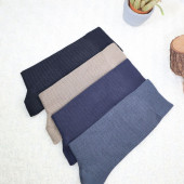 Erkek Bambu Çorap Burun Dikişsiz Soft Yıkamalı Parfümlü Uzun Erkek Çorap - 5