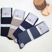 Erkek Bambu Çorap Burun Dikişsiz Soft Yıkamalı Parfümlü Uzun Erkek Çorap - 6