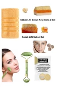 6li Set Kabak Lifli Keçi Sütlü & Ballı Sabun Havlu Yüz Masaj Aleti Lifli Yüz Kesesi Cilt Ruşur Taşı - 1