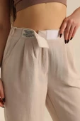 VıoShıne Kadın Cırtlı Aerobin Keten Pantolon - 4