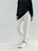 VioShine Kadın Scuba Beli Lastikli Cepli Double Paça Pantolon - 7