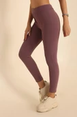VioShine Kadın Beli Lastikli Likralı Çimalı Çelik Tayt - 6