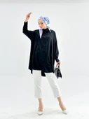 VıoShıne Kadın Oversize Saten Gömlek - 12