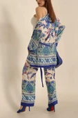 VıoShıne Kadın Bağlamalı Viskon Kimono Takım - 12