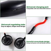 Torima F-04 Eller Serbest Boyuna Asılabilir Şarjlı 3 Kademeli Vantilatör Klima Soğutucu Fan Beyaz thumbnail 5