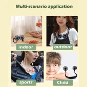 Torima F-04 Eller Serbest Boyuna Asılabilir Şarjlı 3 Kademeli Vantilatör Klima Soğutucu Fan Beyaz thumbnail 6