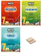 7. Sınıf Master Matematik Fen ve Türkçe Soru Bankası 3lü Set - 1
