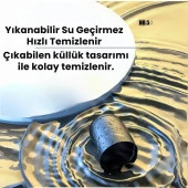 Coofbe Premium Car Ashtray Led Işıklı Taşınabilir Kapaklı Araba Küllük Kül Tablası Yıkanabilir Küllük - 6