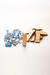 Ahşap Mum Fitili + Yapışkanlı Sehpa - 100 Adet ( 25mm x 75mm x 0,5mm ) thumbnail 1