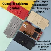 Polham Organizer Güneşlik Araç Cüzdanı, Telefon Tutucu, Gözlük, Kartlık, Kimlik, Para, Kalem Tutucu - 4