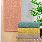 Schafer Home Modern 50x90 Jakarlı Havlu 1 Parça-Kiremit - 1