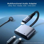 Joyroom Arama Destekli Audio Adapter Lightning - Dual Lightning - 2
