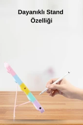 iPad 2022 10.9 İnç  (10.nesil)  Petit Standlı Tablet Silikon Kılıf thumbnail 2