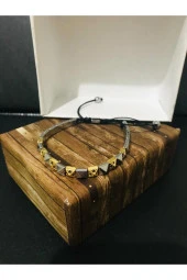 MEZER  Erkek Sarı-metalik Renk Taşlı Bileklik thumbnail 2