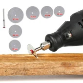 Mini Gravür Dremel Daire Testere Seti Kesme Rötüş Çelik Plastik Ahşap Kesim Hassas Kesi 7 'li Set - 2