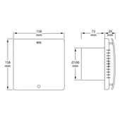 HOROZ FELIX 100 PLASTİK FAN SESSİZ Q100 mm BEYAZ thumbnail 2