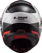 LS2 RAPID GHOST BEYAZ-SİYAH-KIRMIZI KASK - 4