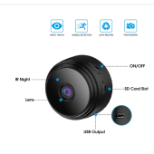 QASUL İç Güvenlik Kamerası, Mini WiFi HD 1080p Kamera Kızılötesi Gece Görüş Yakalı, Hareket Sensörü - 6
